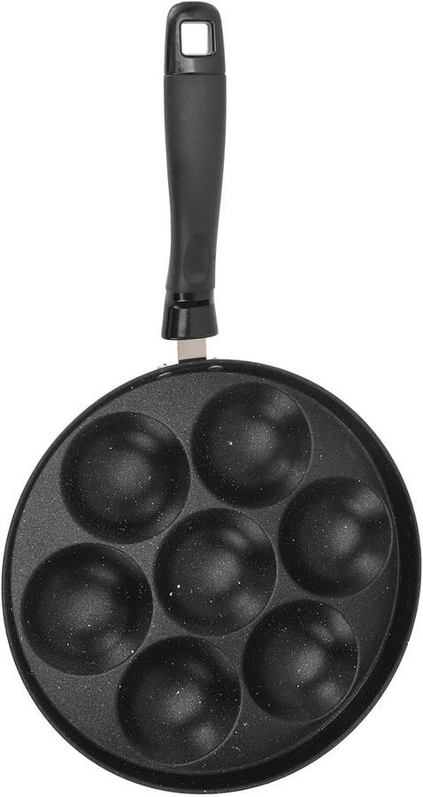 Pannenkoekenpan 7 Gaten Eierkoekenpan Koekepan Ontbijt Maken Anti-aanbaklaag Hittebestendig 26cm Diameter