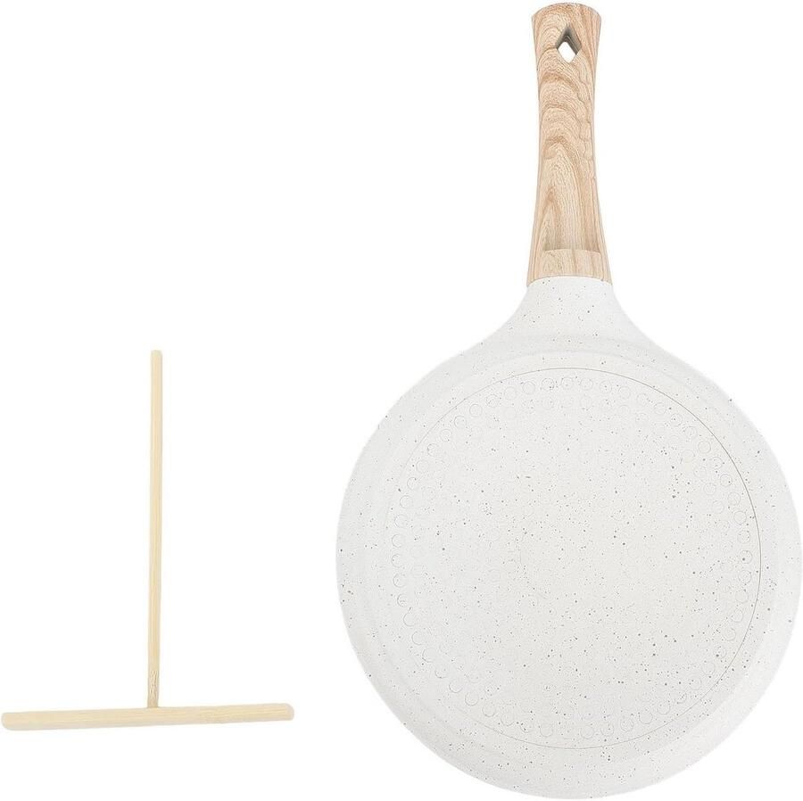 Pannenkoekenpan Aluminium Crêpe pan Thuis koken Ergonomische handgreep 21 cm Zwart