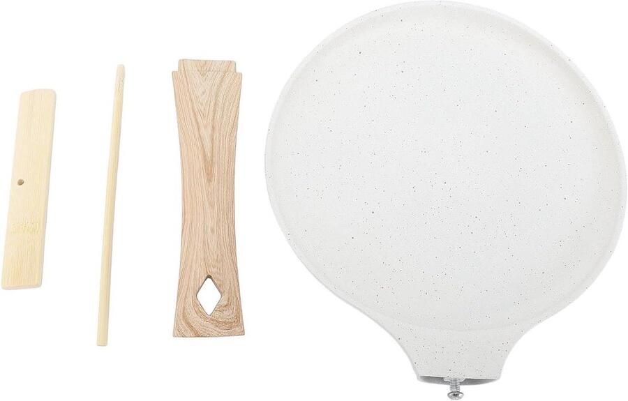 Pannenkoekenpan Aluminium Crêpe Pan Thuis Koken Gelijkmatige Warmteverdeling ca. 600g Zwart