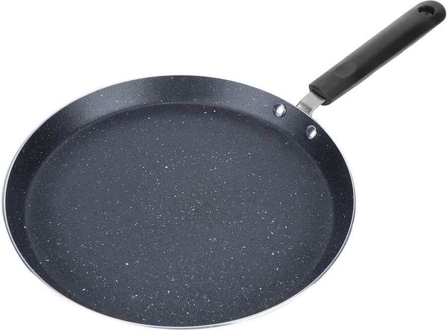 Pannenkoekenpan Aluminium Koekenpan Non-stick Ontbijt Bakken Snelle Warmtegeleiding 26.5 cm Zwart