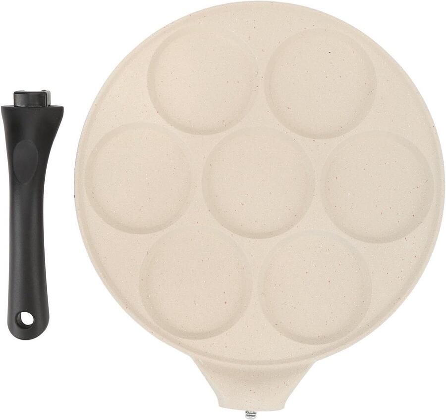 Pannenkoekenpan Aluminium Ontbijtpan Koekenpan Ontbijt Koken Optimale Warmteverdeling 45.5 x 26.5 cm Zwart
