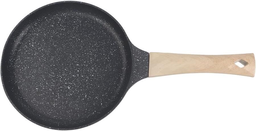 Pannenkoekenpan Antiaanbak Koekenpan Grillpan Ontbijt Bereiden Gelijkmatige Warmte 20 cm Wit
