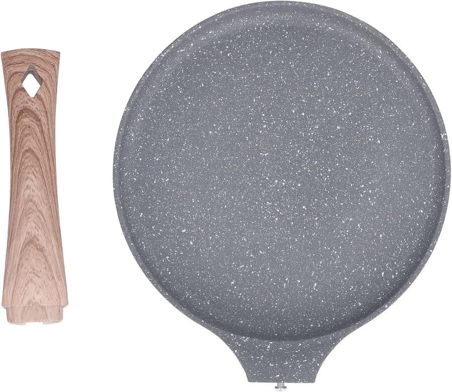Pannenkoekenpan Antiaanbak Koekenpan Keuken Snel Pannenkoeken Maken Gelijkmatige Warmte 20x15cm Grijs