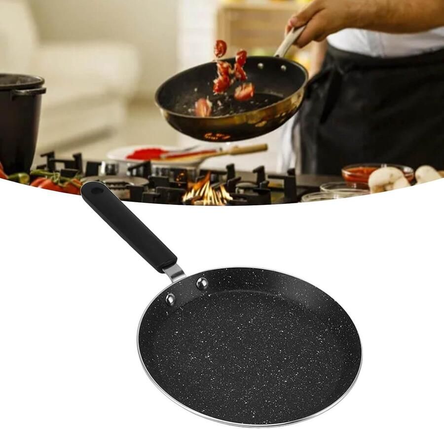 Pannenkoekenpan Bakplaat Maker Ontbijt Maken Gelijkmatige Warmte 15 cm Grijs