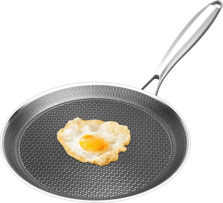 Pannenkoekenpan Bijenvorm Koekenpan Ontbijt Eieren Bakken Antiaanbaklaag 24 tot 28 cm