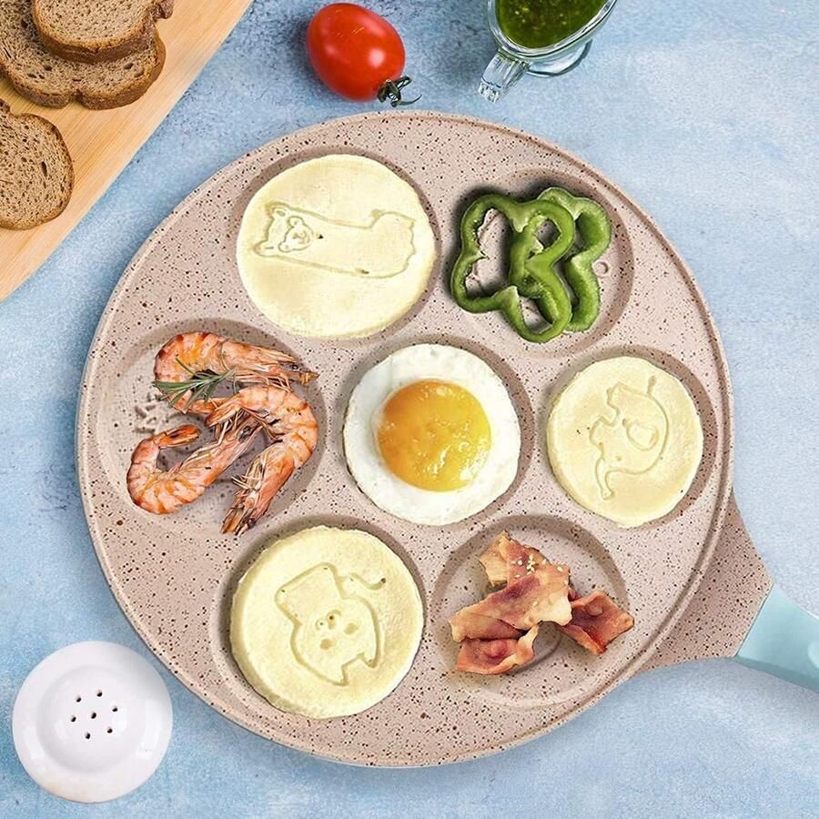 Pannenkoekenpan Blini pan Ontbijt maken Antiaanbaklaag 25 cm diameter Roze
