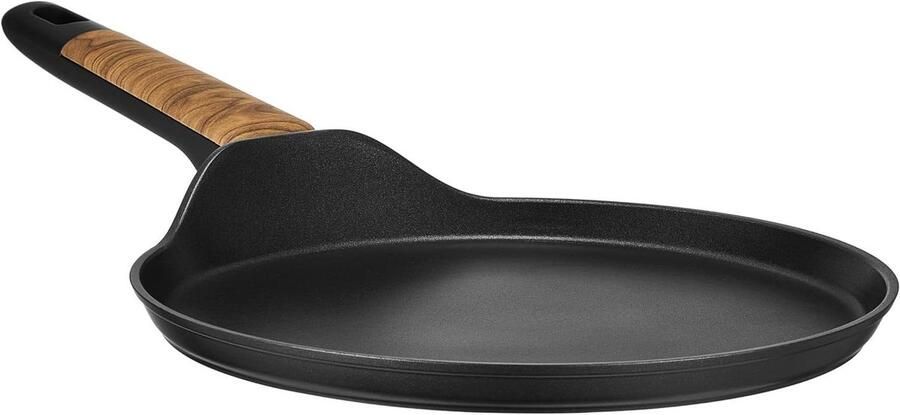 Pannenkoekenpan Crepe pan Ei pan Lekker Ontbijten Recycled Aluminium 24 cm Zwart