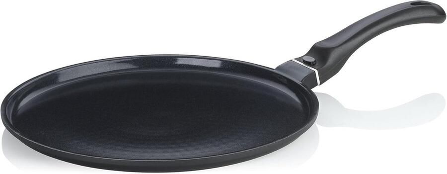 Pannenkoekenpan Crêpe pan Gelijkmatig bakken PFAS vrije coating 28 cm Zwart