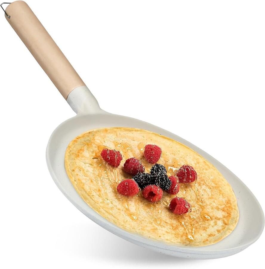 Pannenkoekenpan Crêpe pan Lekkere Pannenkoeken Bakken Antiaanbaklaag 23.5 cm Diameter Zwart