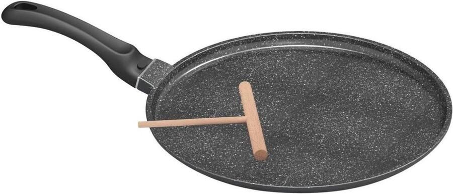 Pannenkoekenpan Crêpe pan Lekkere pannenkoeken Granieten anti-aanbaklaag Ø 26 cm Zwart