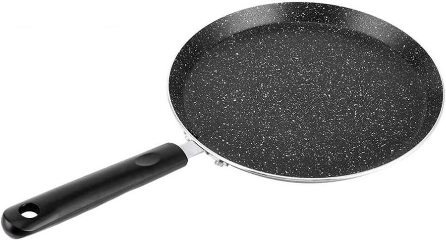 Pannenkoekenpan Crêpe pan Lekkere Pannenkoeken Maken Antiaanbaklaag 26 cm Zwart