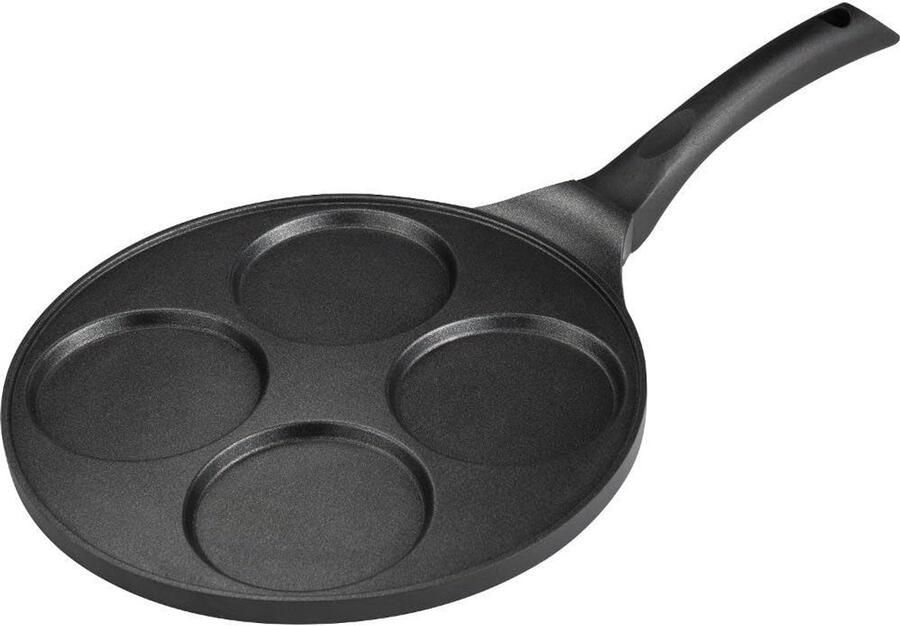 Pannenkoekenpan Crêpe pan Lekkere pannenkoeken maken Antiaanbaklaag 26 cm Zwart