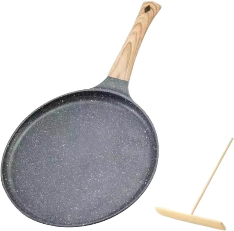 Pannenkoekenpan Koekenpan Omeletpan Ontbijt Bereiden Antiaanbaklaag 22 cm Grijs