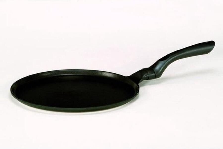 Pannenkoekenpan Crêpe pan Ontbijt maken Gegoten aluminium 28 cm Zwart