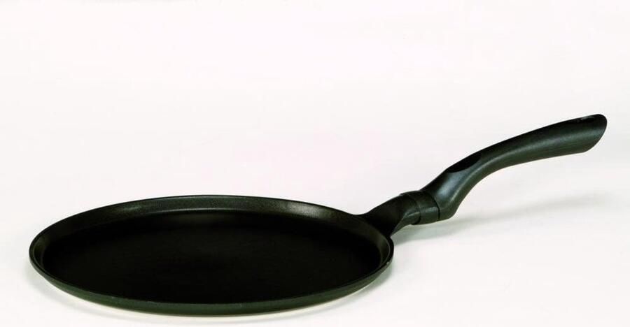 Pannenkoekenpan Crêpe pan Ontbijt maken Gegoten aluminium 28 cm Zwart - Foto 2