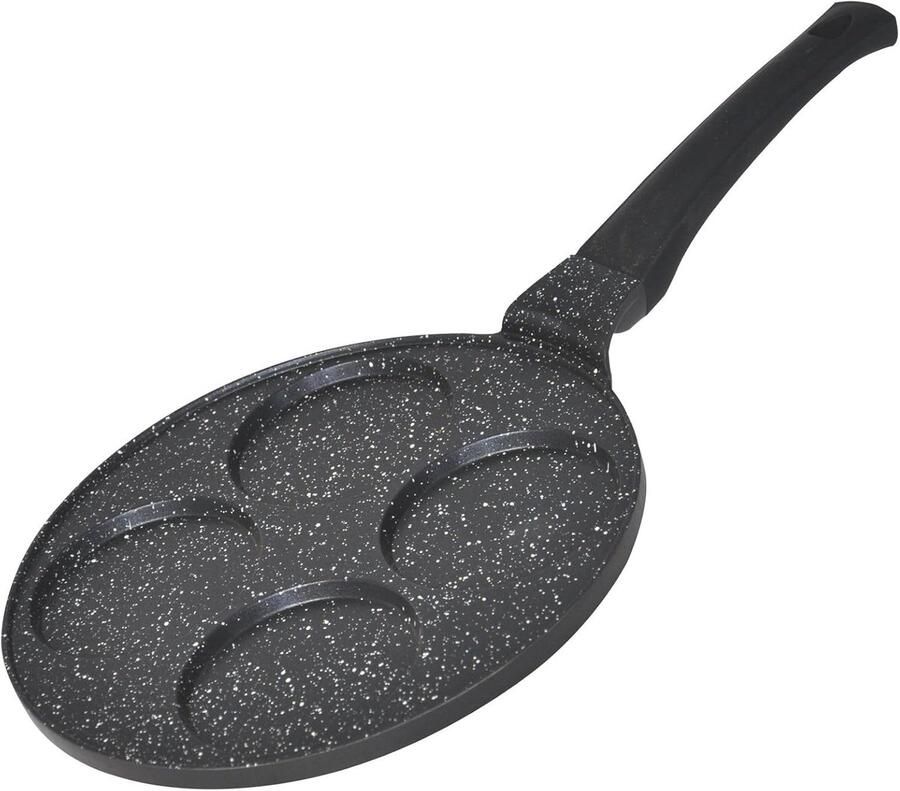 Pannenkoekenpan Crepepan Ei Pan Pancakes Bakken Extra Dikke Bodem Ø 26 cm Zwart - Foto 2