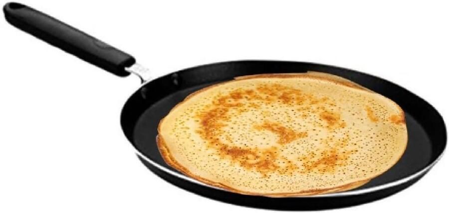 Pannenkoekenpan Crepe pan Ontbijt maken Inductiegeschikt 23 cm Zwart