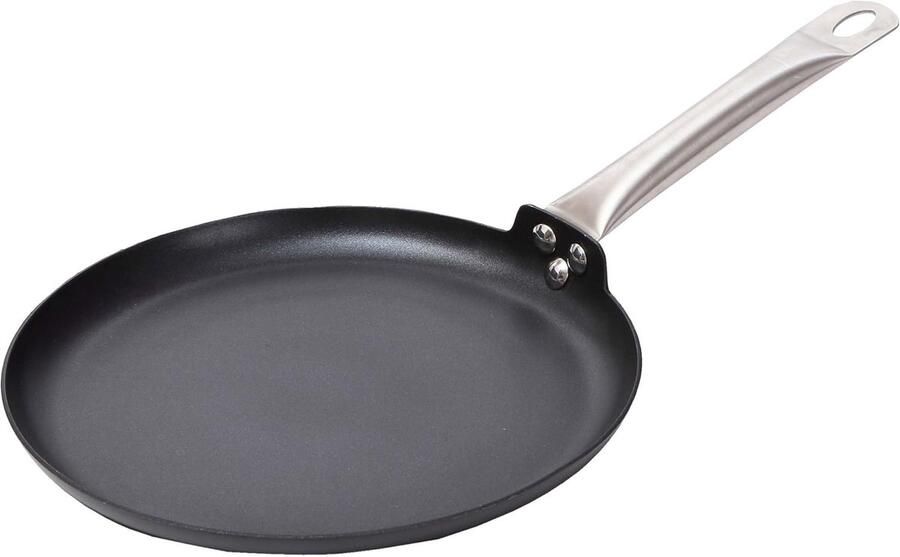Pannenkoekenpan Crêpe Pan Perfect Bakken Gelijkmatige Warmte 26 cm Zwart