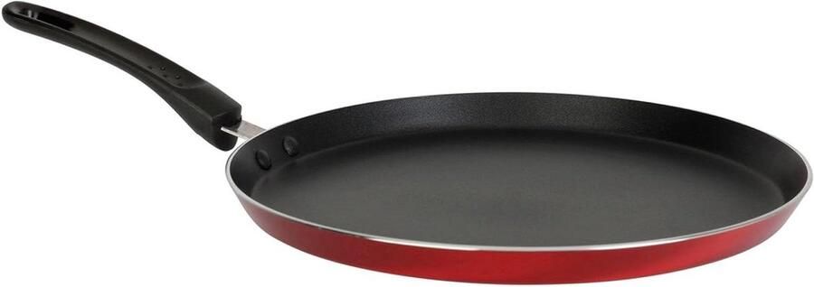 Pannenkoekenpan Crêpemaker Lekkere Pannenkoeken Maken Snelle Warmteverdeling Ø 28 cm Rood Metallic