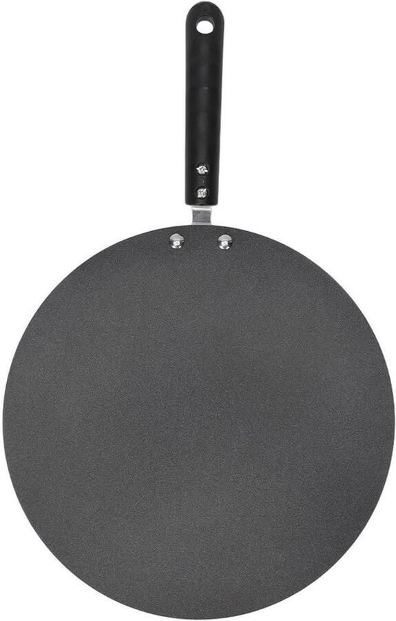 Pannenkoekenpan Crêpepan Bakplaat Ontbijt Bakken Hoge Rand Ontwerp Aluminium Materiaal Zwart