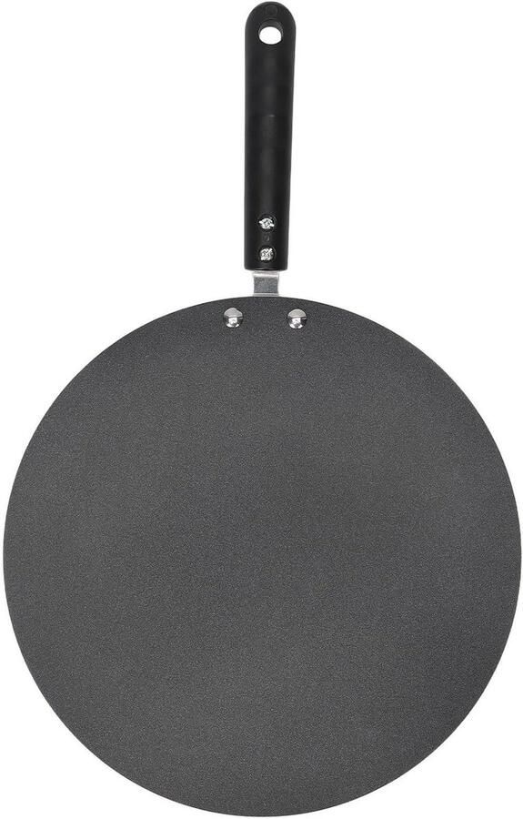Pannenkoekenpan Crêpepan Bakplaat Ontbijt Bakken Hoge Rand Ontwerp Aluminium Materiaal Zwart