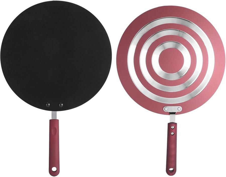 Pannenkoekenpan Crêpepan Koekenpan Ontbijt Maken Antiaanbaklaag 30 cm Zwart