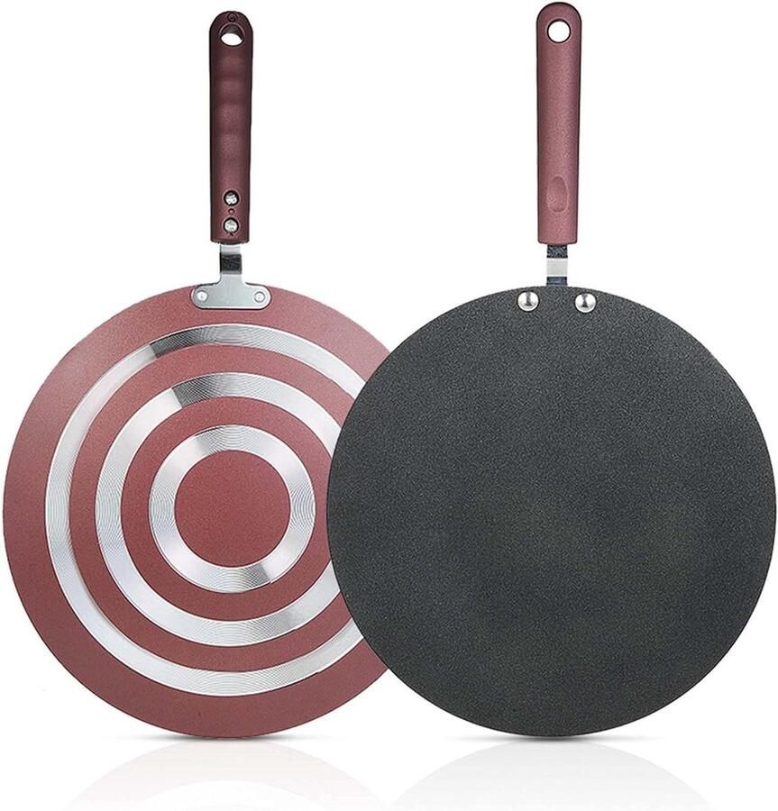Pannenkoekenpan Crêpepan Koekenpan Pannenkoeken Bakken Krasbestendig Oppervlak 29 cm Zwart