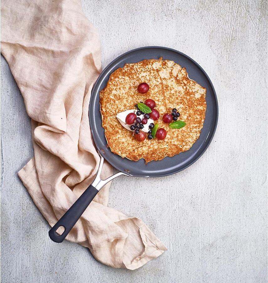 Pannenkoekenpan Crêpepan Lekker Bakken PFAS-vrije Coating 25cm Diameter Terracotta