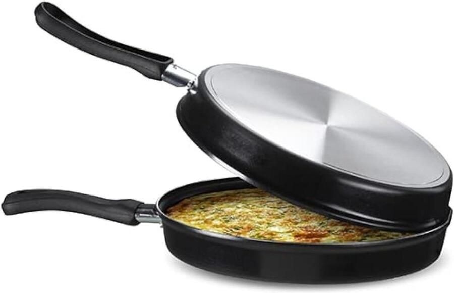 Pannenkoekenpan Crêpepan Lekkere pannenkoeken Anti-aanbaklaag 24 cm Zwart