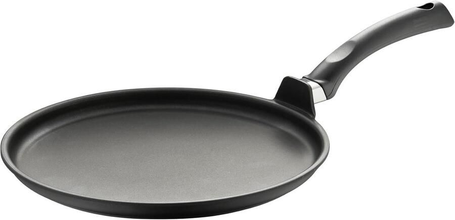 Pannenkoekenpan Crêpepan Omeletpan Vetarm Bakken Extra Platte Rand 28 cm Zwart