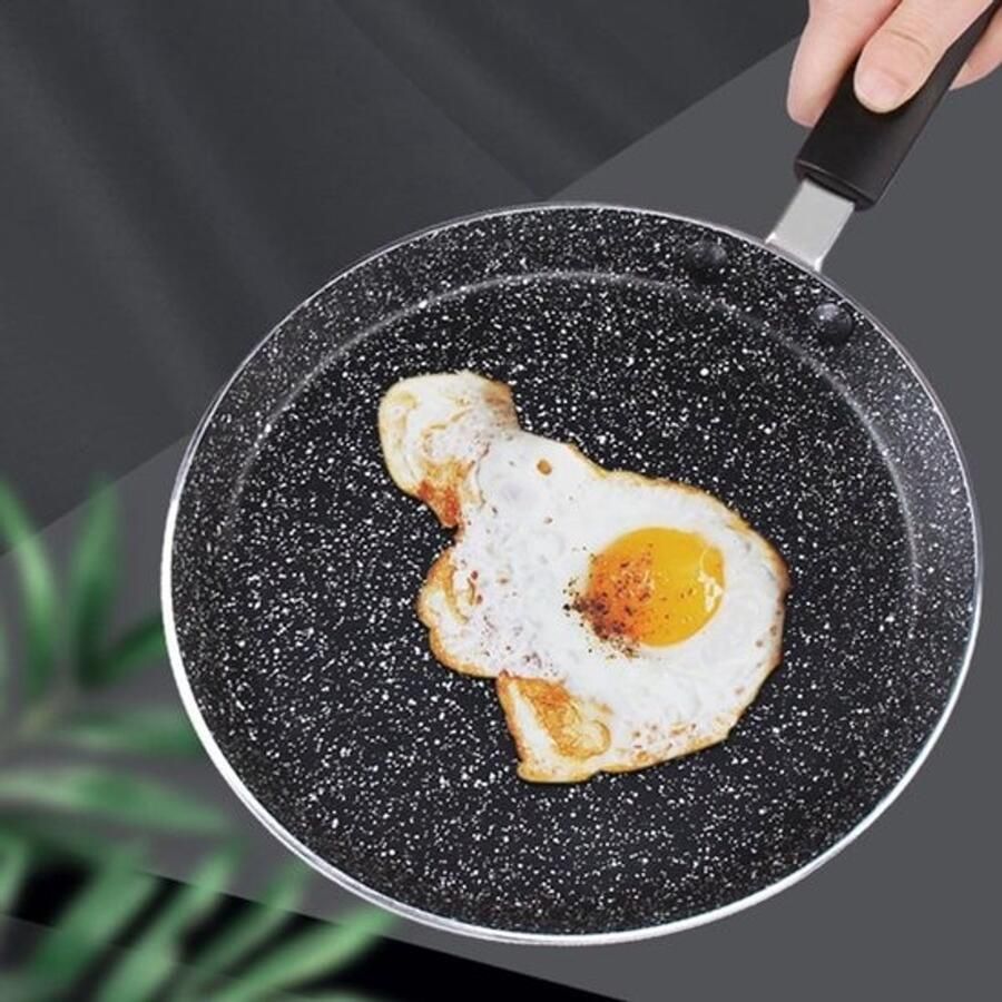 Pannenkoekenpan Crêpepan Ontbijt Bereiden Gelijkmatige Warmteverdeling 18 cm Diameter Zwart Goud