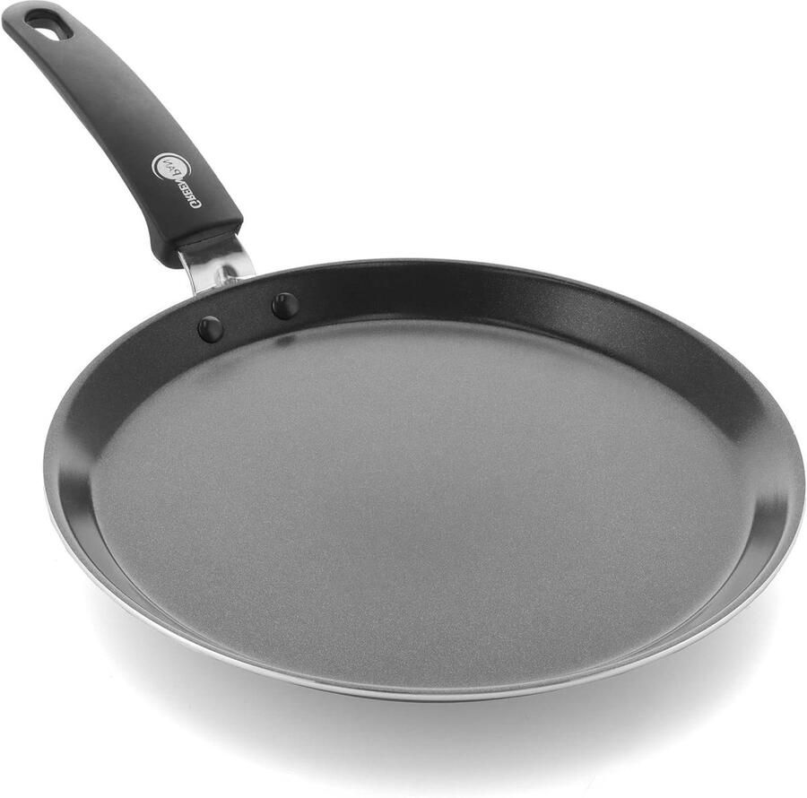 Pannenkoekenpan Crêpepan Pannenkoeken bakken Keramische antiaanbaklaag 28 cm Zwart