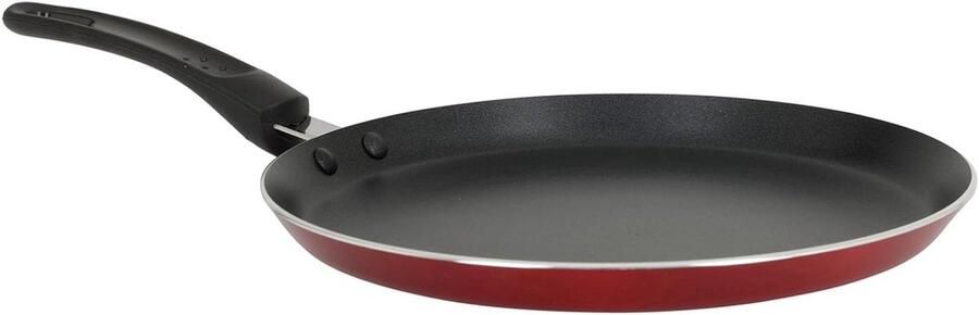 Pannenkoekenpan Crêpepan Pannenkoeken Bakken Snelle Warmteverdeling Ø 24 cm Metallic Rood