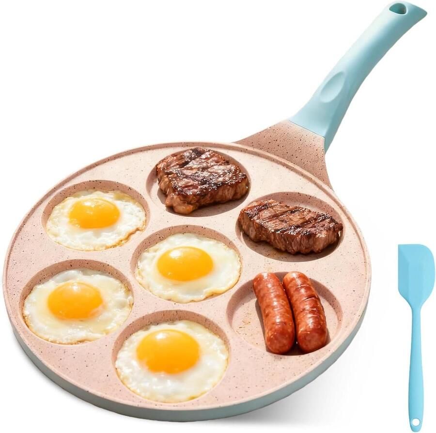 Pannenkoekenpan Dieren Koekenpan Kinderen Ontbijt Maken 7 Dieren Vormen 26.5 cm Zwart
