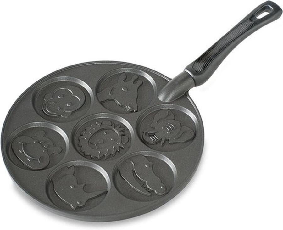 Pannenkoekenpan Dierenthema Aluminium 26 7 cm Zwart