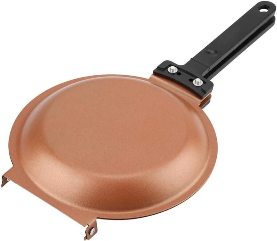 Pannenkoek Pan Omelet Maker Lekker Ontbijten Dubbelzijdig Flip Ontwerp 19 cm Diameter Antraciet