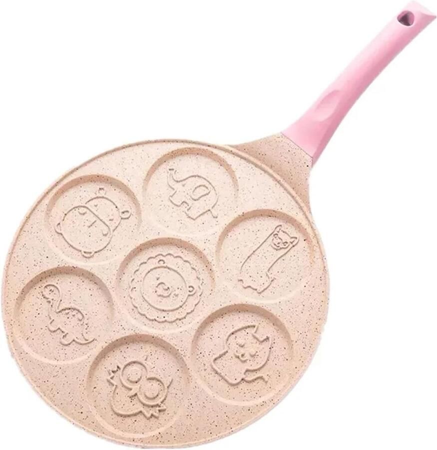 Pannenkoekenpan Eierkoekenpan Grillpan Ontbijt Bakken 7 Dierenpatronen Niet gespecificeerd Roze