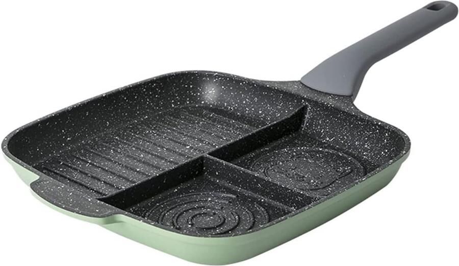 Pannenkoekenpan Eierkoekenpan Grillpan Ontbijt Maken Antiaanbaklaag 26 cm Zwart