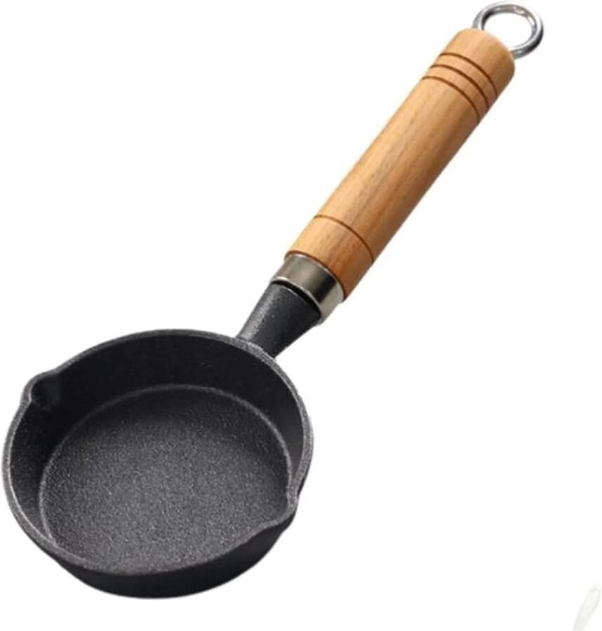 Pannenkoekenpan Eierkoekenpan Omeletpan Ontbijt Bakken Antiaanbaklaag 10 cm Zwart