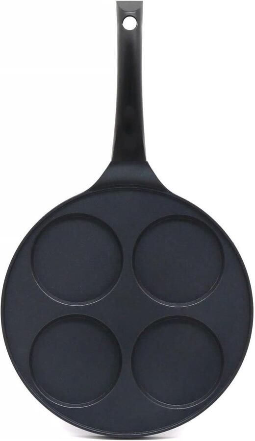 Pannenkoekenpan Eierpan Lekker Ontbijten Drielaagse Coating Ø 26 cm Zwart