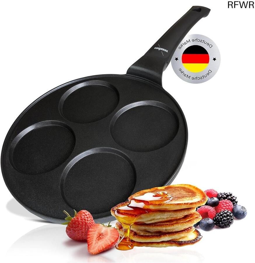 Pannenkoekenpan Eierpan Ontbijt Maken Gelijkmatige Warmte 4 Vormen Goud
