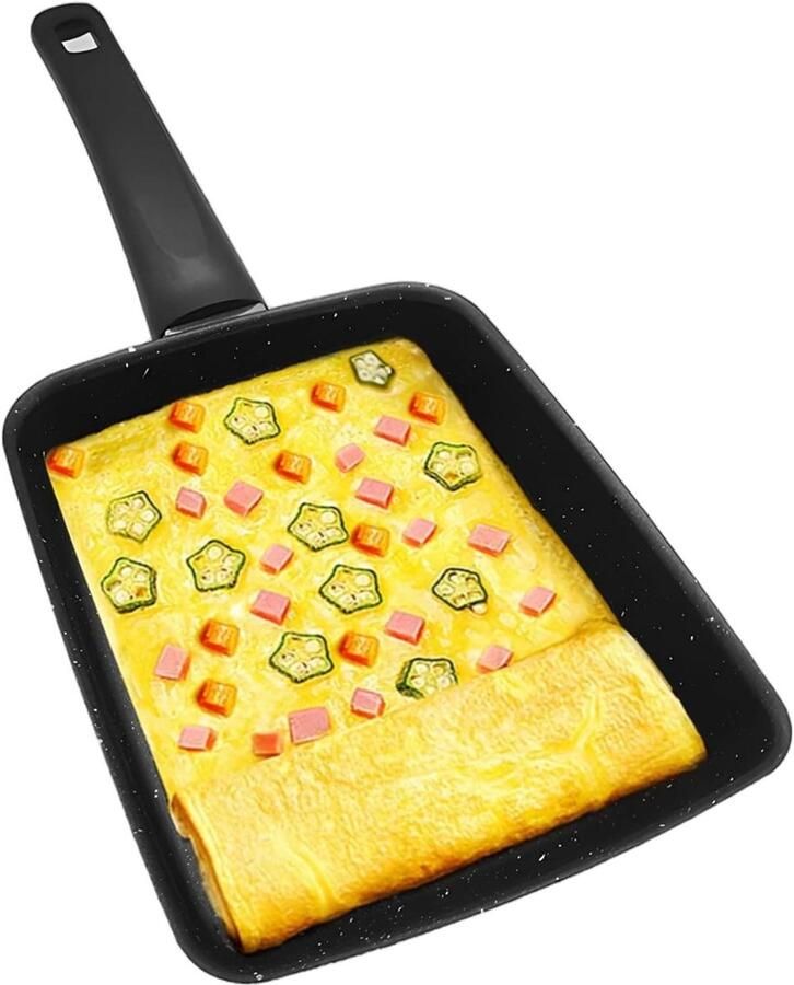 Pannenkoekenpan Gegoten ijzer Ontbijt Bakken Gelijkmatige warmte 19x15.5 cm Zwart