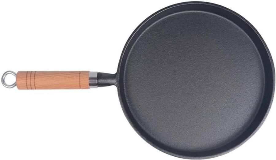 Pannenkoekenpan Gietijzer Koekenpan Grill Lekker Koken Gelijkmatige Verwarming 20 cm Zwart