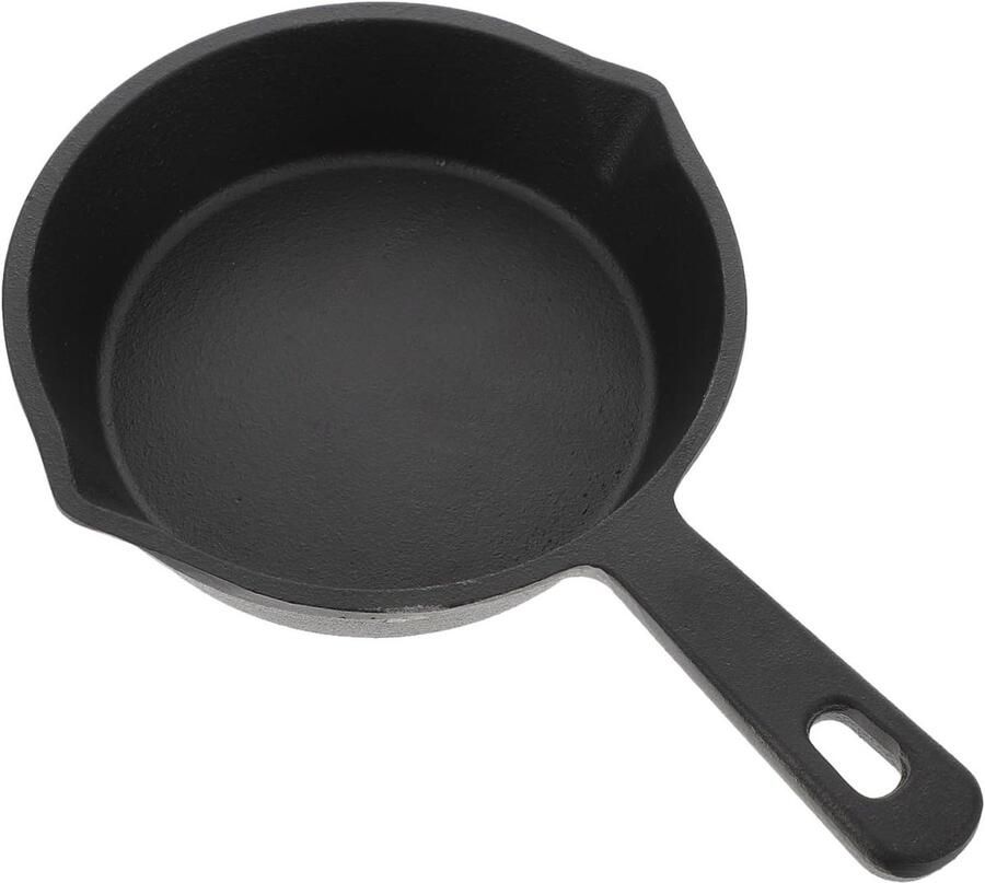 Pannenkoekenpan Gietijzer Koekenpan Mini Ontbijt Maken Antiaanbaklaag Gietijzer N.v.t. Zwart