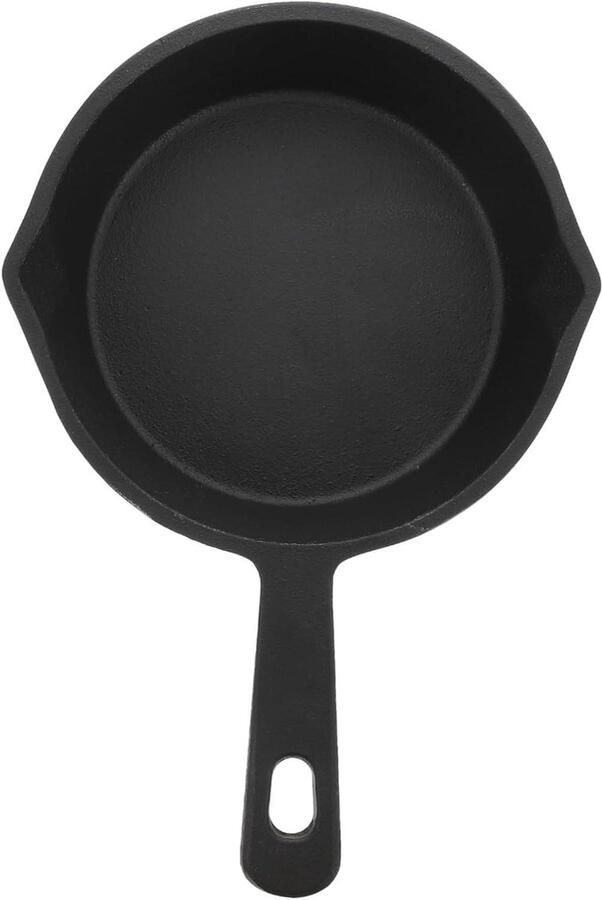 Pannenkoekenpan Gietijzer Omeletpan Koekenpan Lekkere Maaltijden Maken Antiaanbaklaag Warmtegeleiding 22x155 cm Zwart