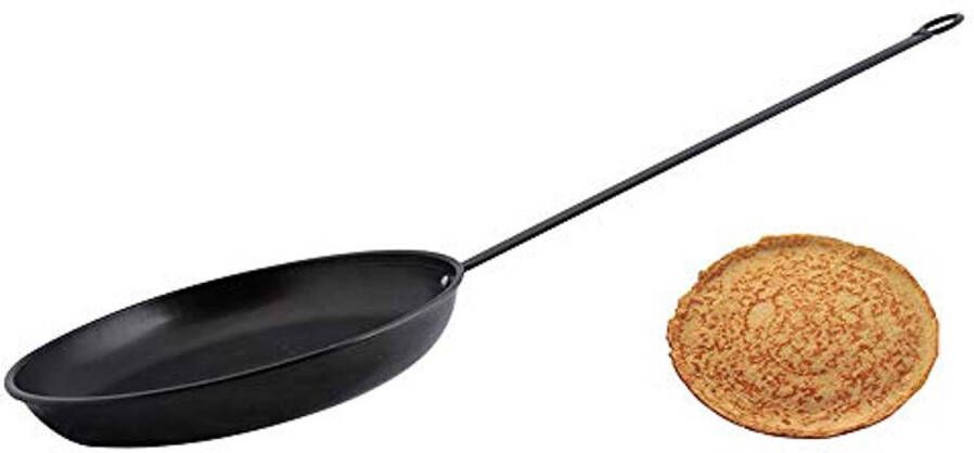 Pannenkoekenpan Gietijzer voor Buiten Koken Medium Zwart