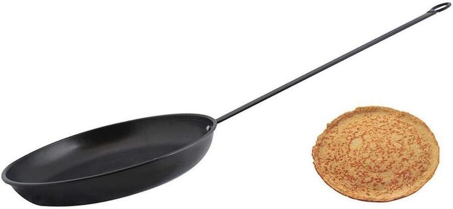 Pannenkoekenpan Koekenpan Buiten koken Gietijzer Medium formaat Zwart