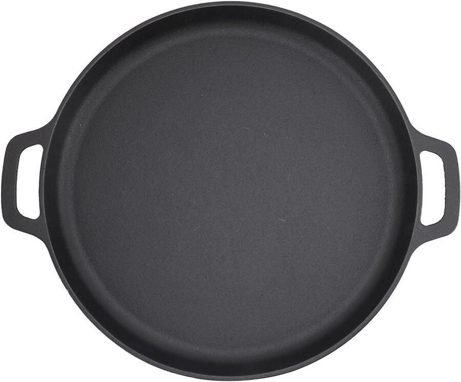 Pannenkoekenpan Gietijzeren pan Lekkere pannenkoeken Gelijkmatige warmte 35 cm Zwart