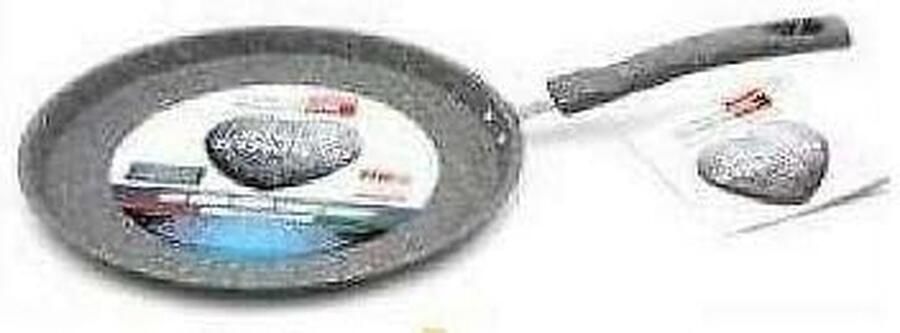 Pannenkoekenpan Hart Crepe pan Lekkere pannenkoeken bakken Steenlook coating 25 cm Zwart