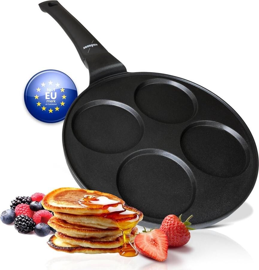 Pannenkoekenpan Keramisch Antikleef PowerShield-coating Voor inductie en gas Voor de hele familie